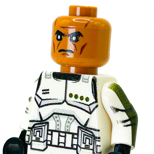 Custom Olive Clone Trooper (Olive, P1) Minifig made using LEGO parts - B3 Customs