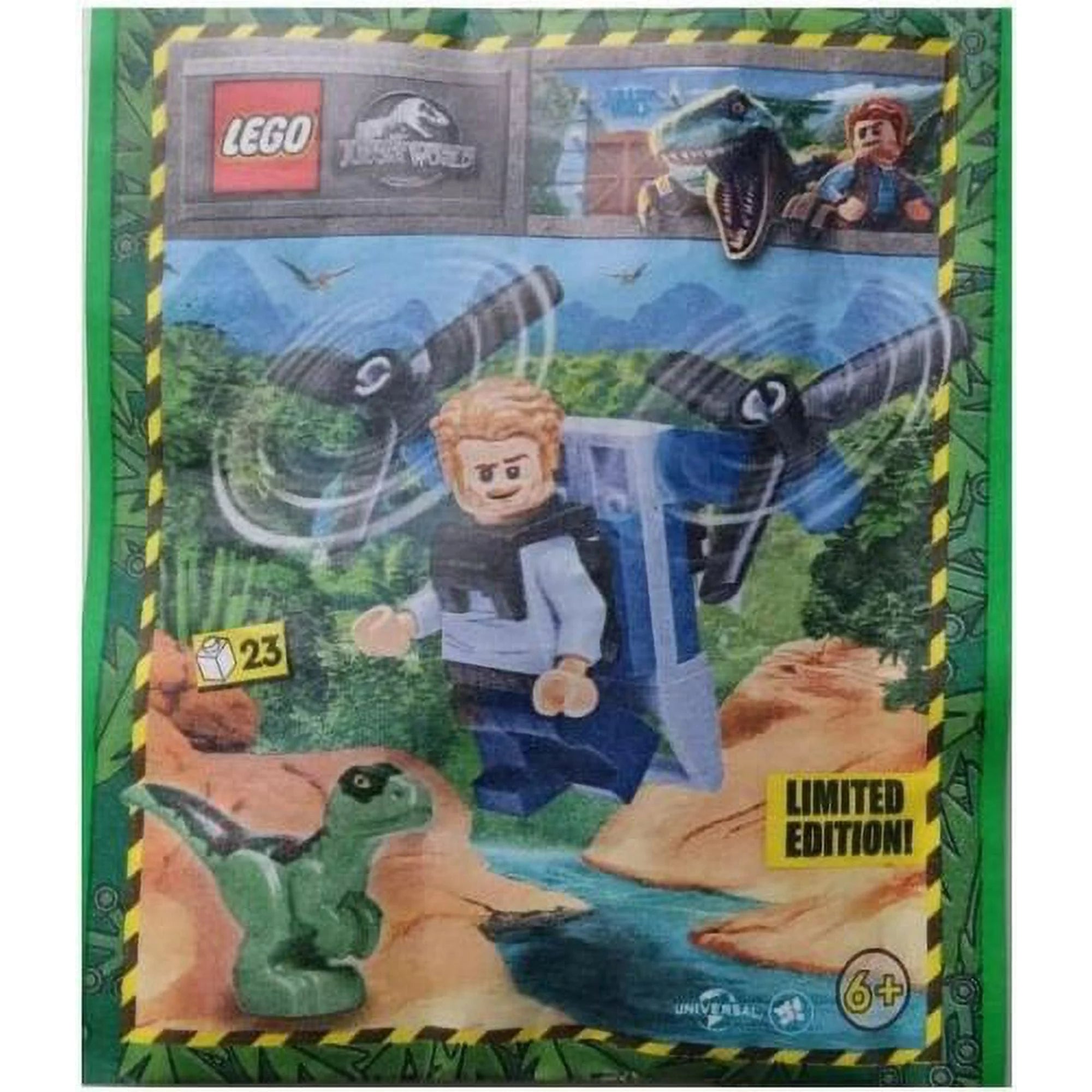 LEGO Jurassic World Owen w/ Jet Pack and Baby Raptor Paper Pack