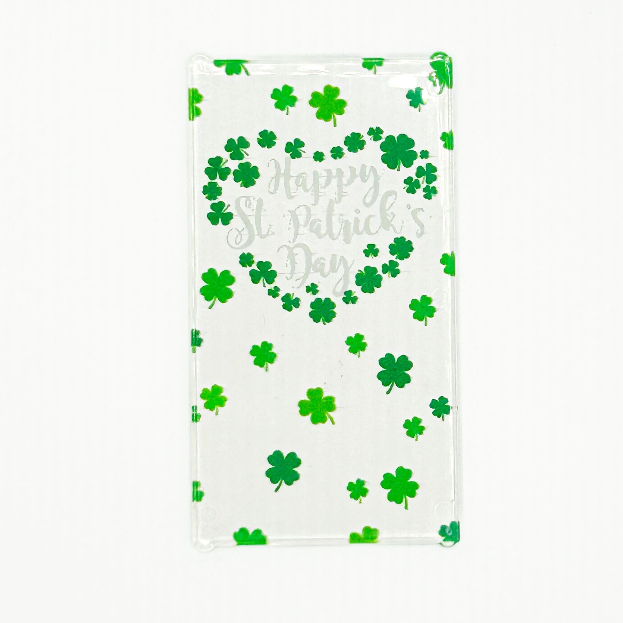 Heart St. Patrick's Day 4x6 Glass Window  - B3 Customs