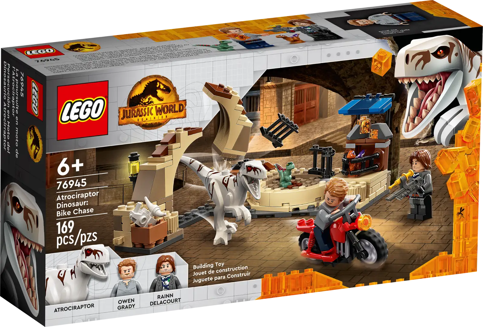 Atrociraptor Dinosaur: Bike Chase - LEGO Jurassic World Set (76945)