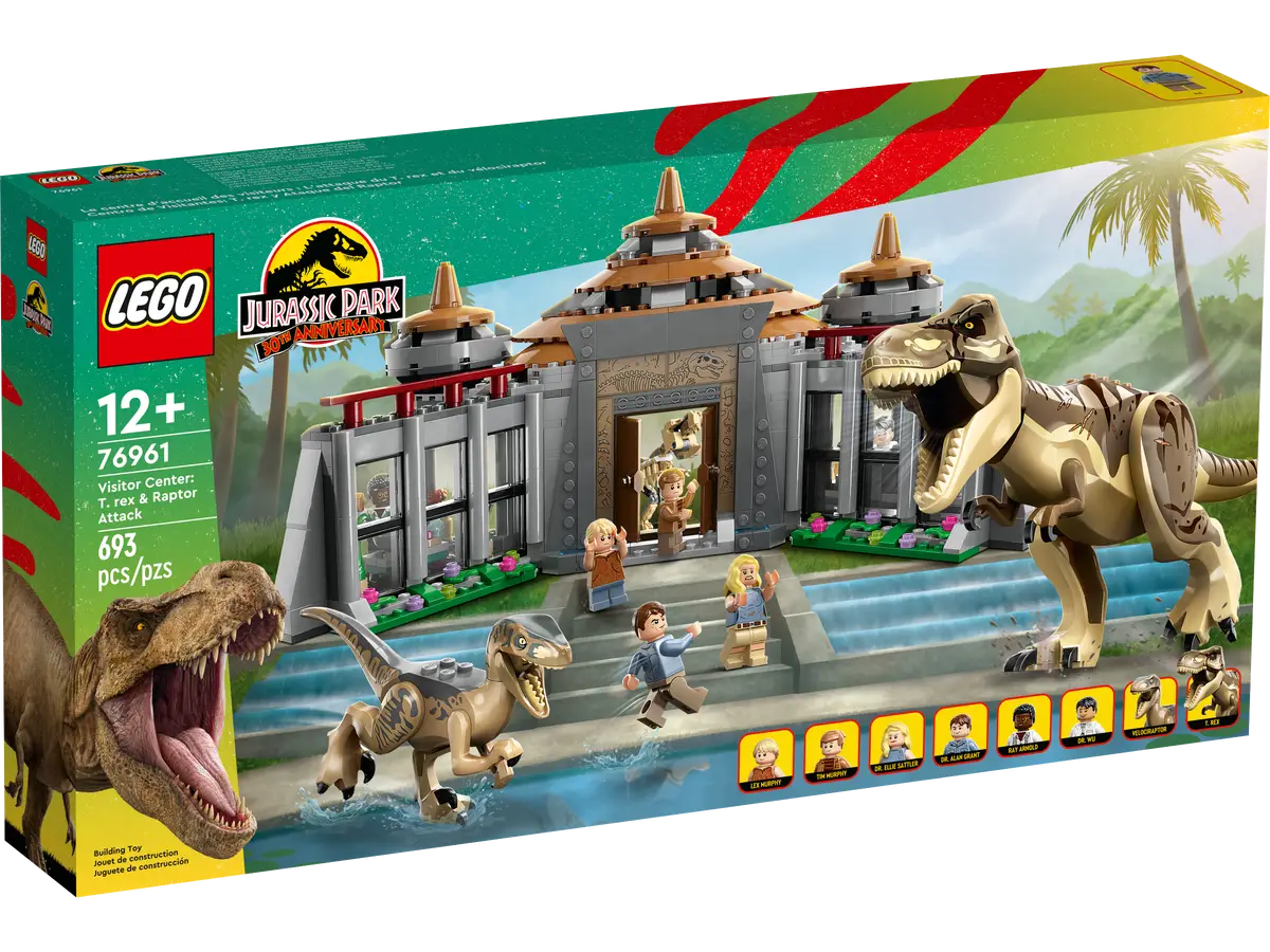 Visitor Center: T. rex & Raptor Attack - LEGO Jurassic Park Set (76961)