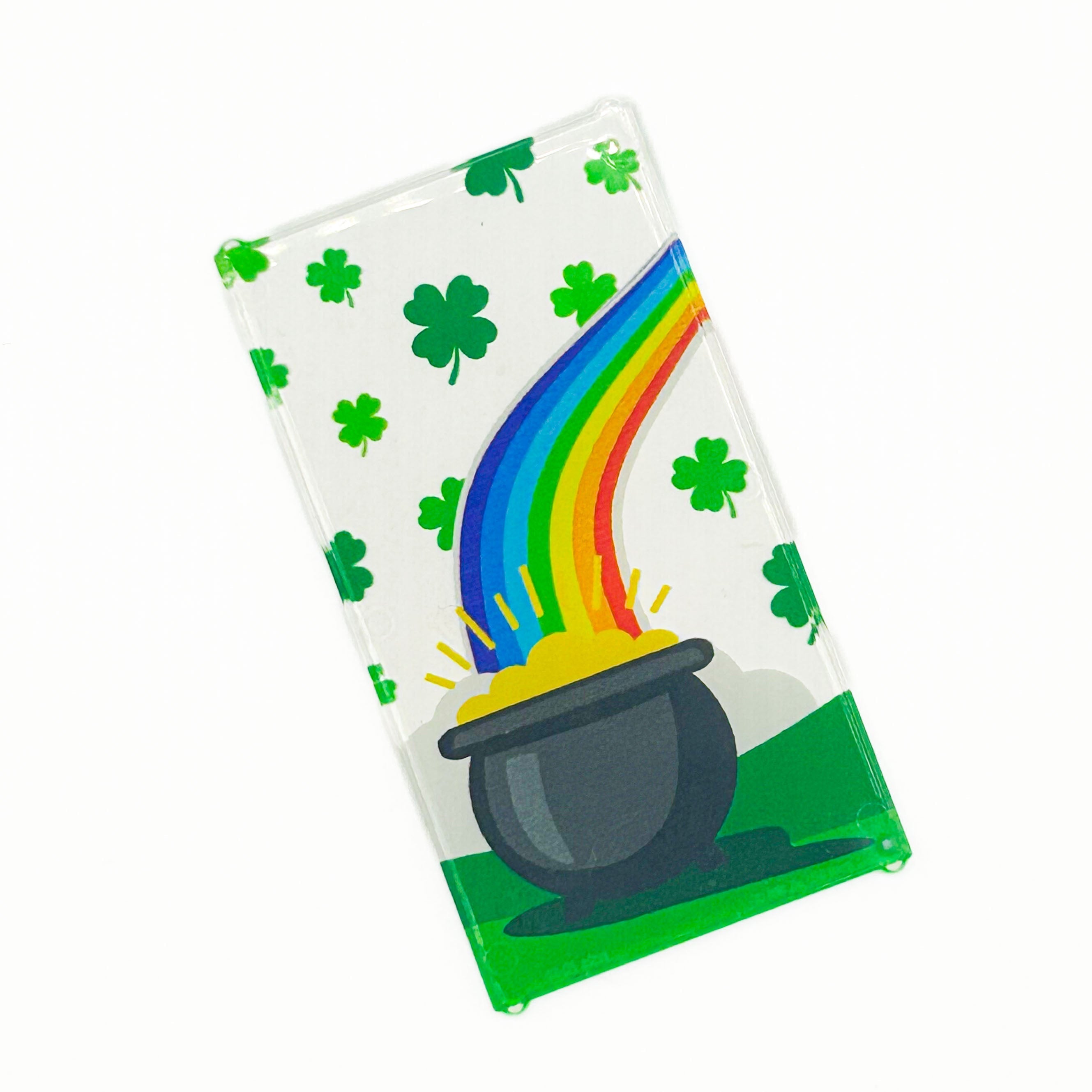 Pot of Gold St. Patrick's Day 4x6 Glass Window  - B3 Customs