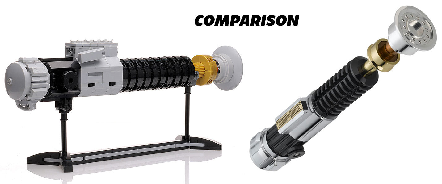 Custom LEGO Obi-Wan Kenobi Lightsaber w/ Stand