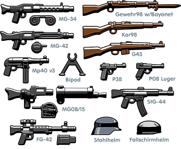 BrickArms German Weapons Pack V3
