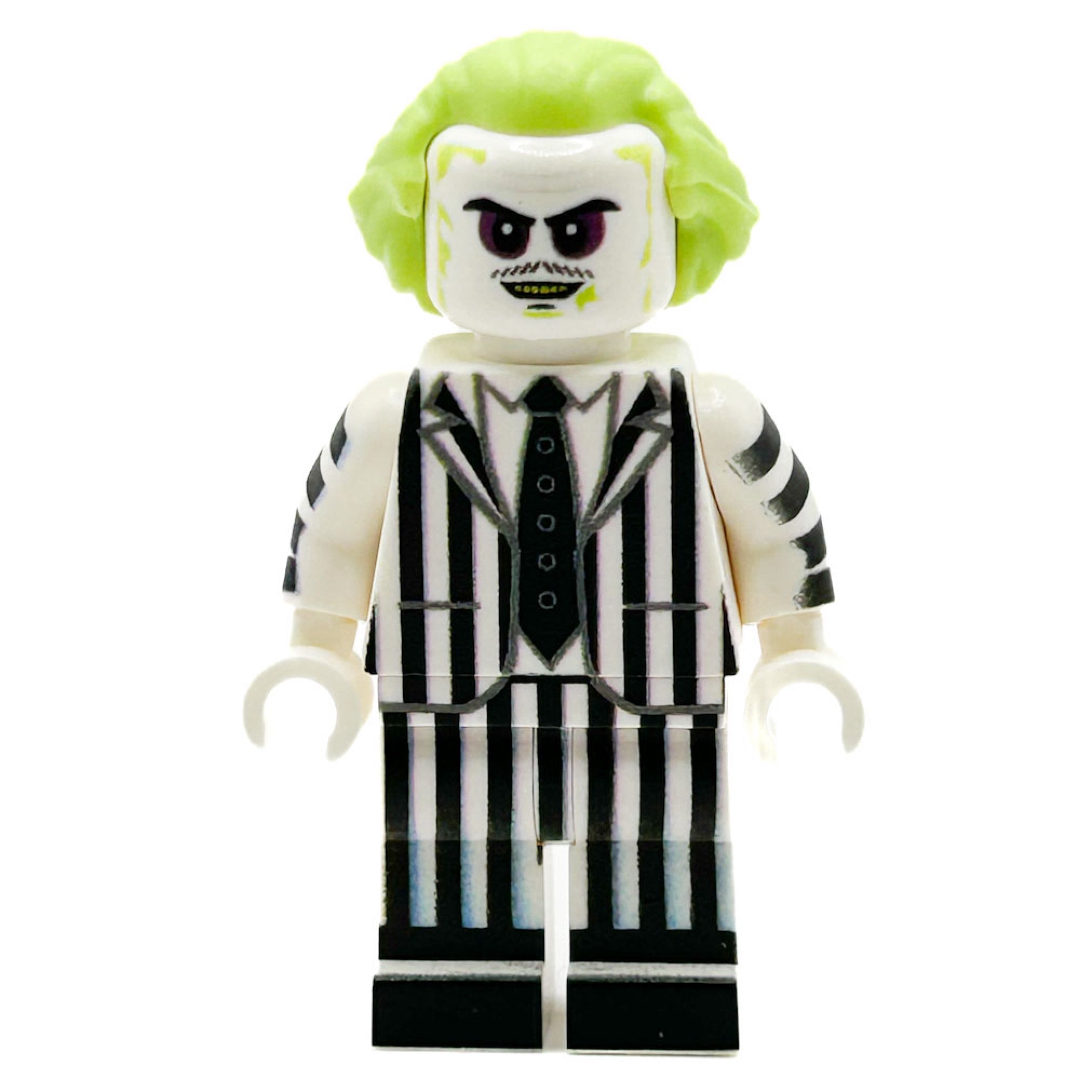 Beetlejuice Minifig made using LEGO parts