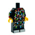 Classic Christmas Lights PJs on Black Minifig Body - B3 Customs