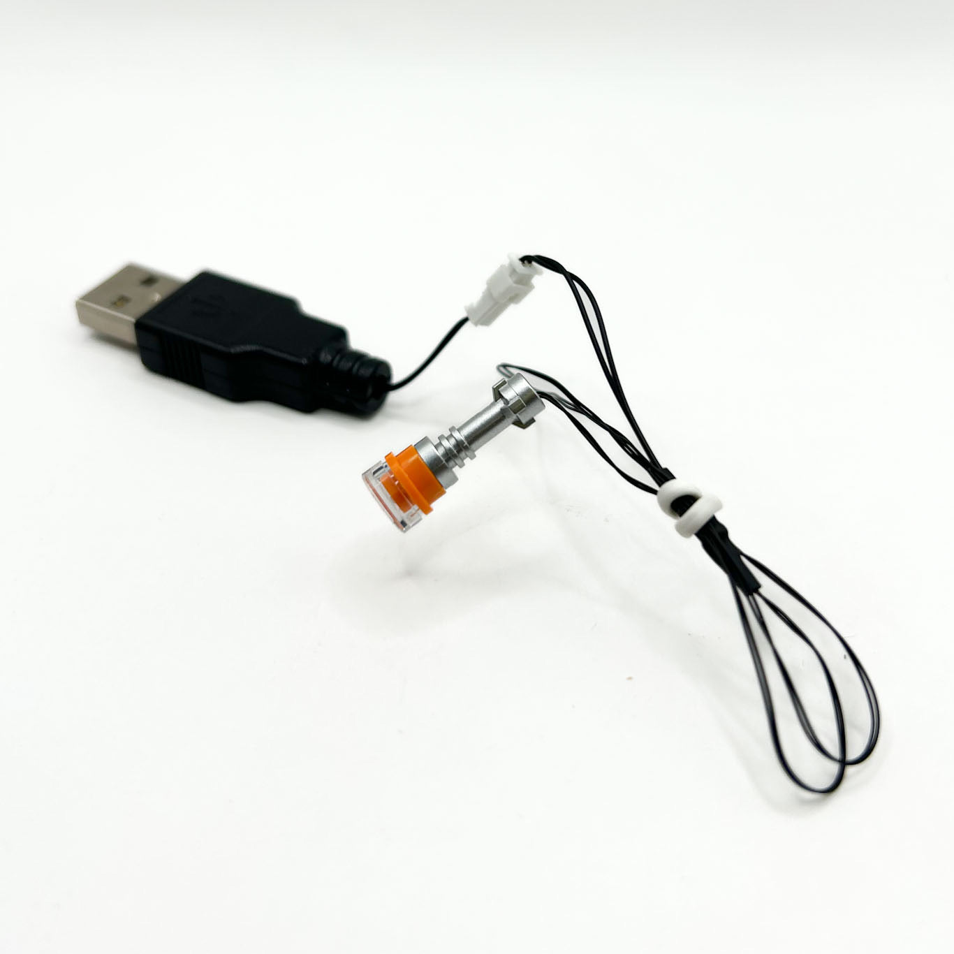 Light-Up Flashlight / Marshalling Baton (Orange) for Minifig USB