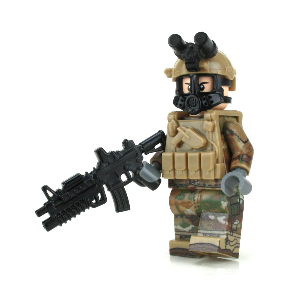 Army OCP Chemical Warfare Minifig made with LEGO parts