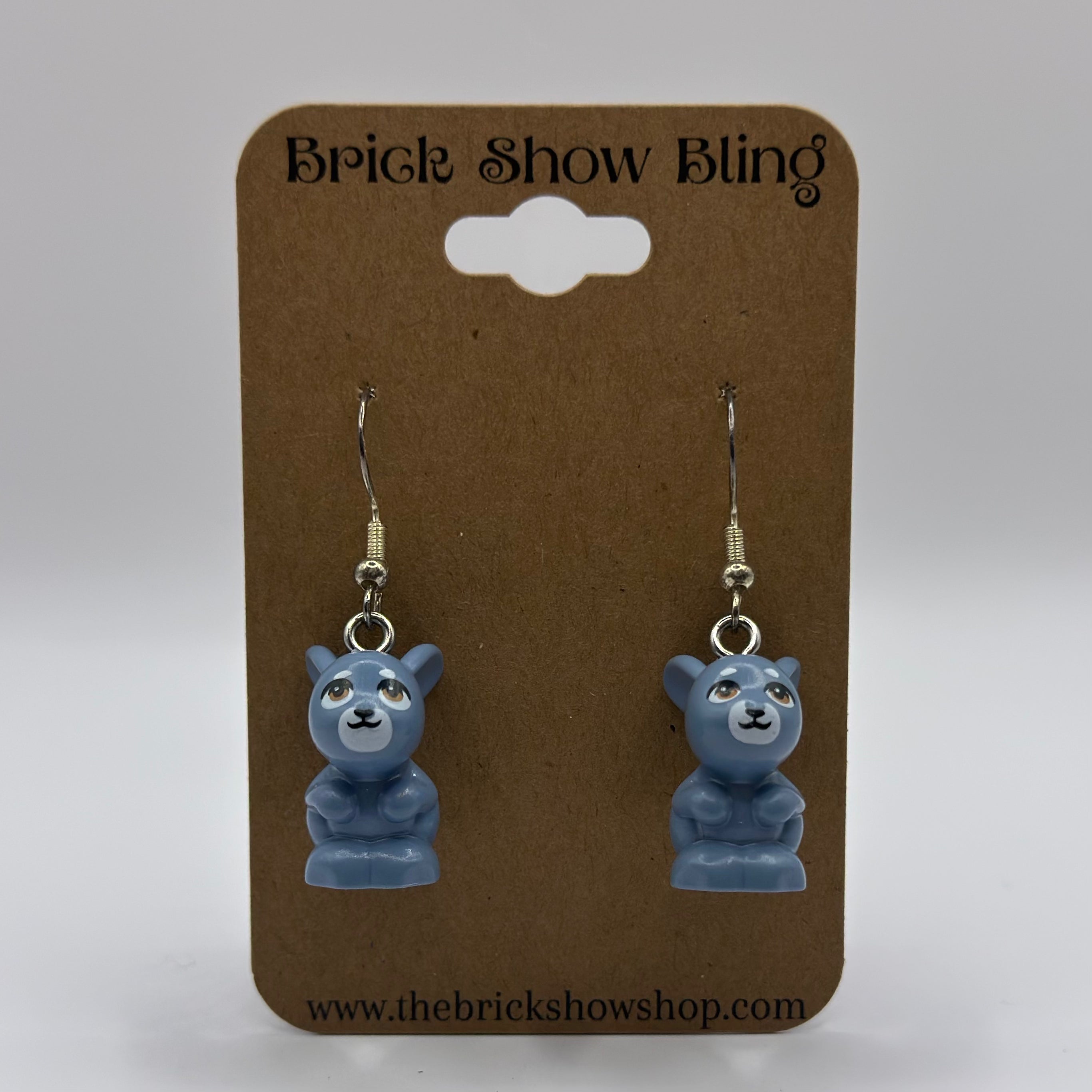 Bunny Earrings made from LEGO Parts (Sand Blue, LEGO Friends)