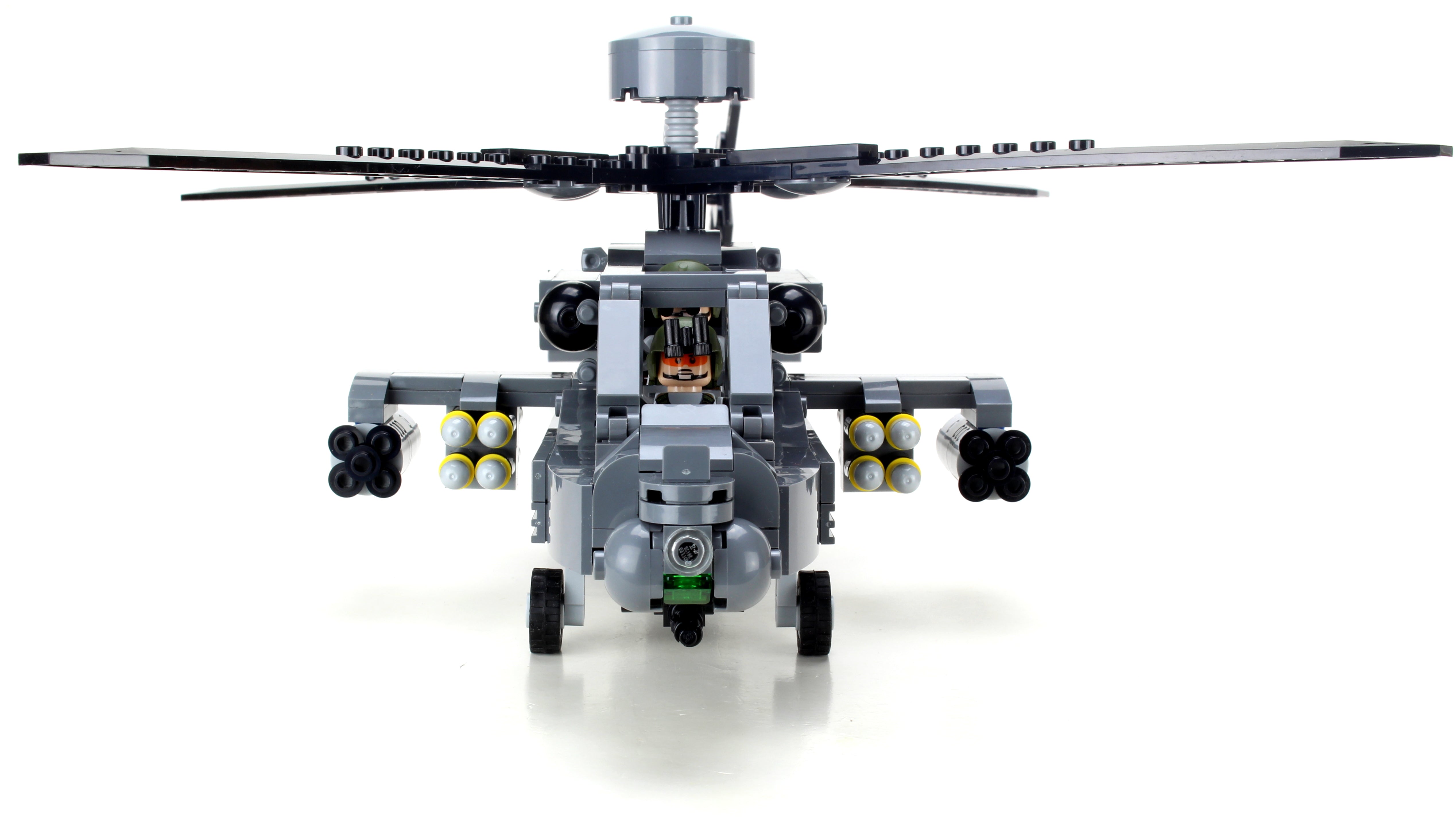 Army Attack Helicopter made with LEGO parts