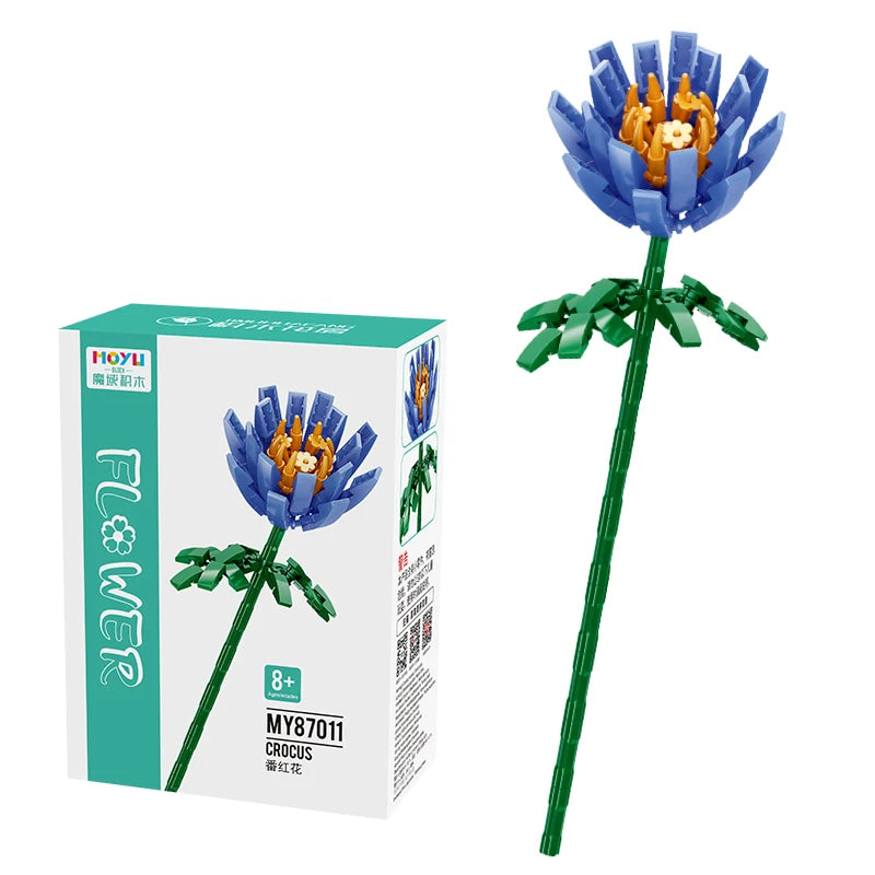 Crocus Flower Stem Building Brick Toy - LEGO Compatible