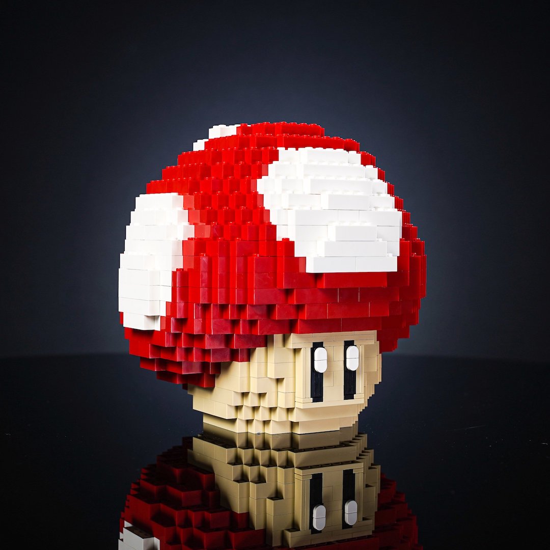 Red Mushroom Life-Sized Sculpture