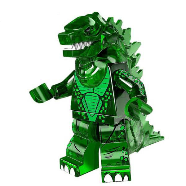 Trans-Green Crystal Godzilla Minifig - LEGO Compatible