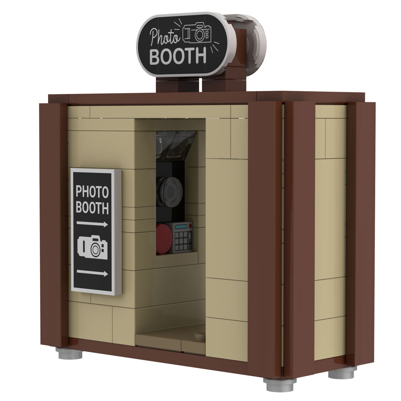 City Photo Booth Set made using LEGO parts - B3 Customs