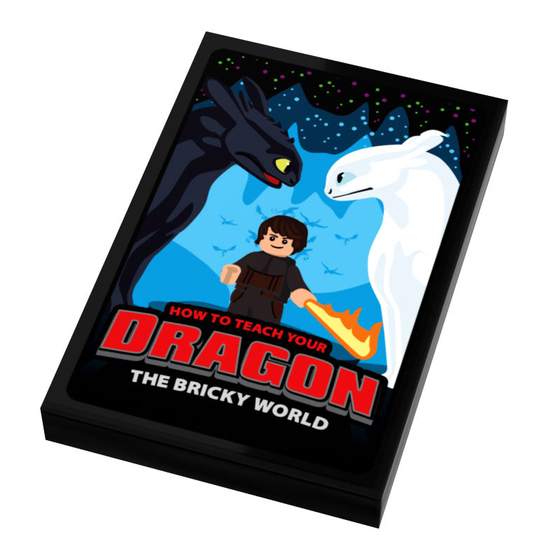 How To Teach A Dragon III: The Bricky World Movie Cover (2x3 Tile)  - B3 Customs