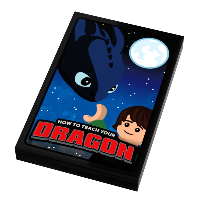 How To Teach A Dragon Movie Cover (2x3 Tile) - B3 Customs