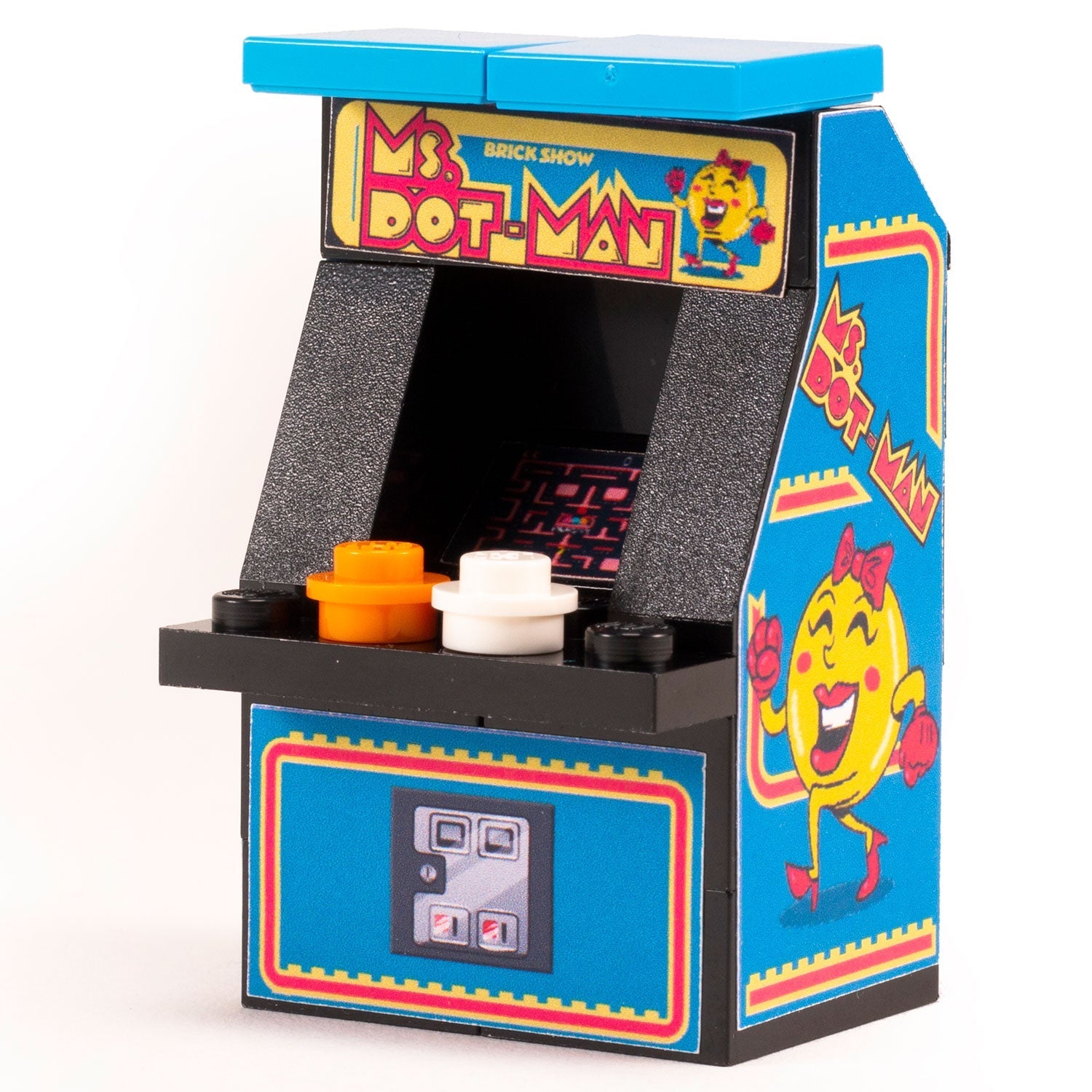 Ms. Dot-Man Custom Arcade Machine made with LEGO parts - B3 Customs