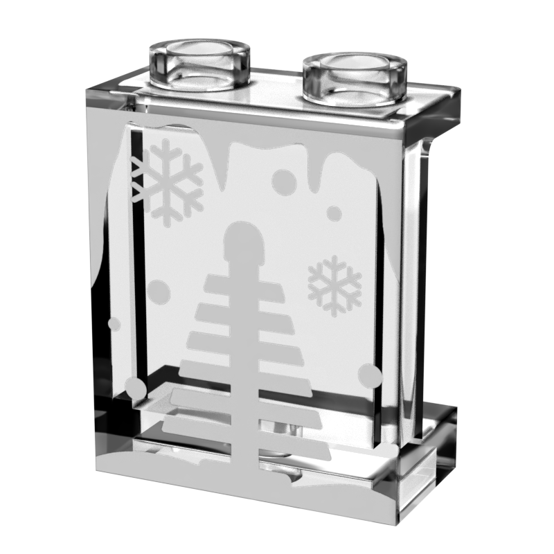 Winter Village Window with Christmas Tree 1x2x2 Panel - B3 Customs (Copy)