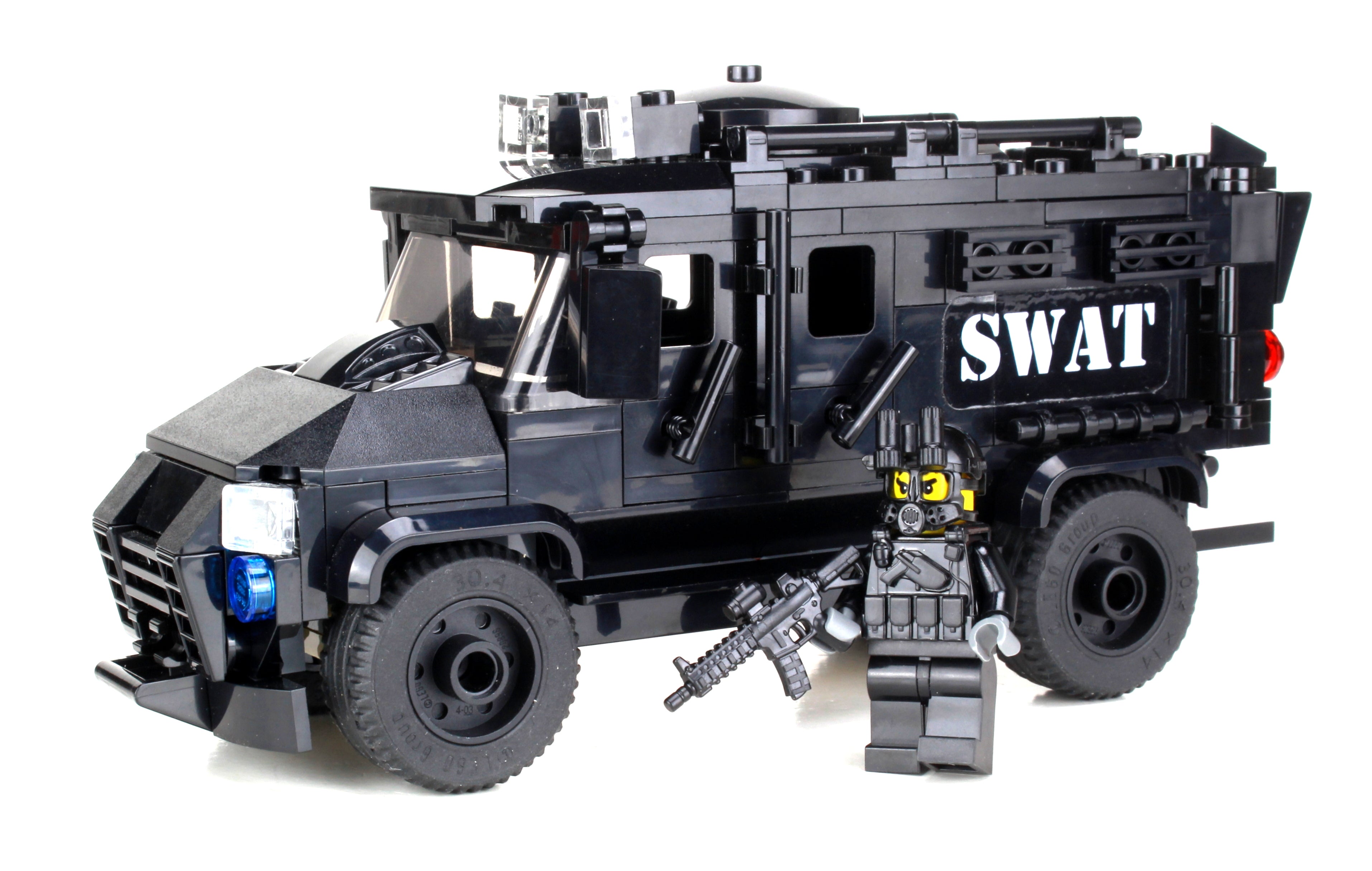 Custom SWAT Truck Set made using LEGO parts