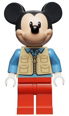 LEGO Disney Mickey Mouse (Tan Safari Vest) Minifigure (2022)