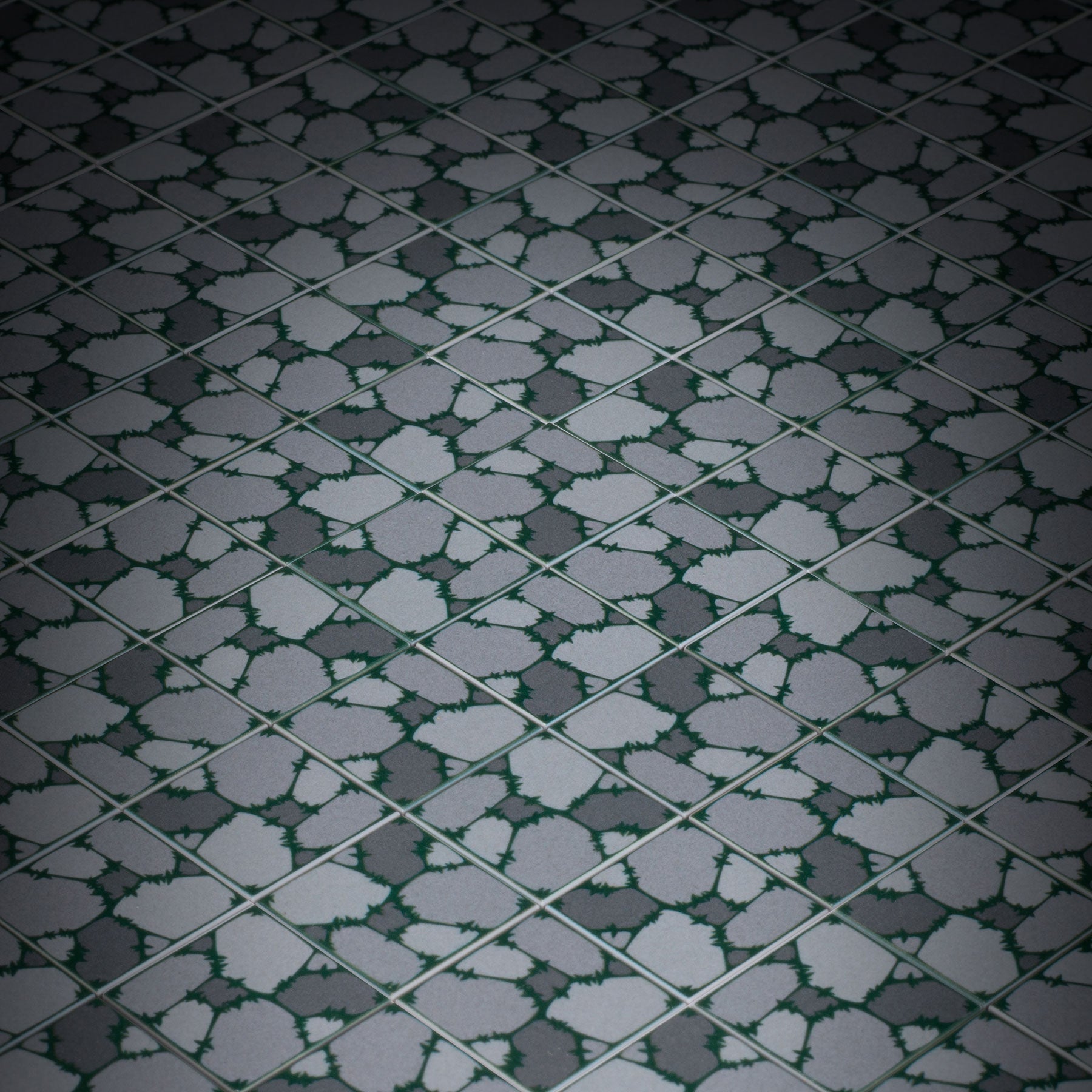 Cobblestone Flooring (Plant Overgrowth) - Custom Printed 2x2 Tile made using LEGO part