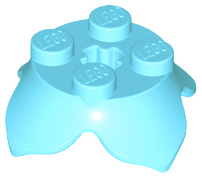 Plant Leaves 2 x 2 with 4 Petals and Axle Hole - Official LEGO® Part