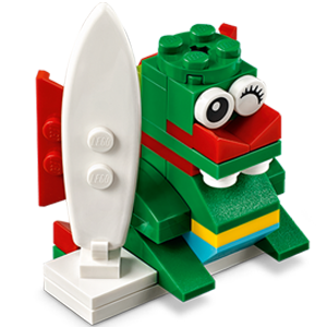 Instructions for LEGO Surfer Dragon (June 2018 LEGO Mini Build)