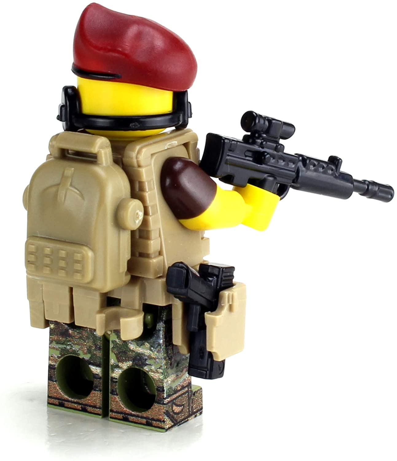 Modern Military British Paratrooper with Camo Minifig made using LEGO parts
