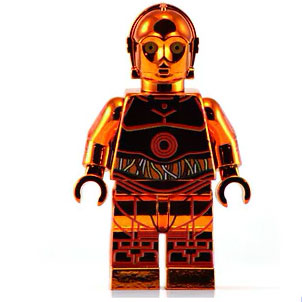 3PO Prototype Droid (Orange Chrome) - Custom Star Wars Minifig