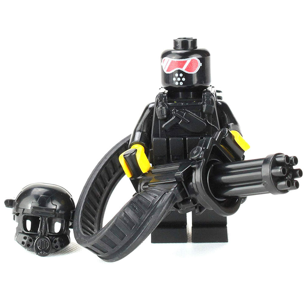 Heavy Gunner Minigun Soldier - Custom Military Minifig