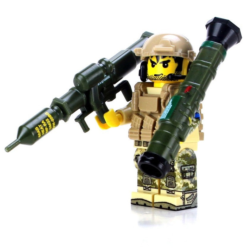 Settle Orphan Bluebell Ukrainian Army Anti-Tank Soldier Custom Military Minifig made using LE –  The Brick Show Shop