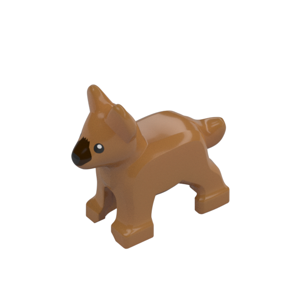 Dog (Brown, Alsatian Puppy with Dark Brown Muzzle) - Official LEGO® Part