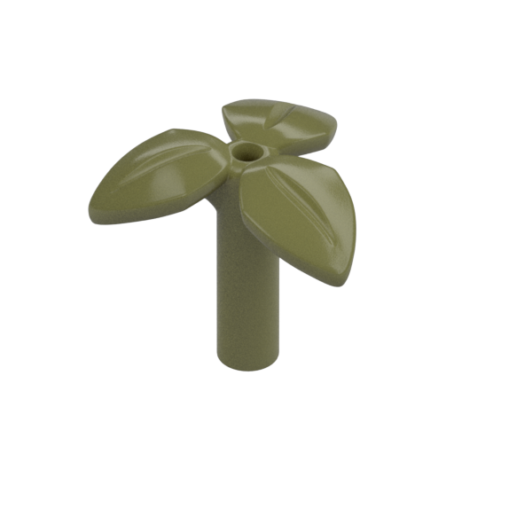 Plant, Stem with 3 Leaves (Small) - Official LEGO® Part