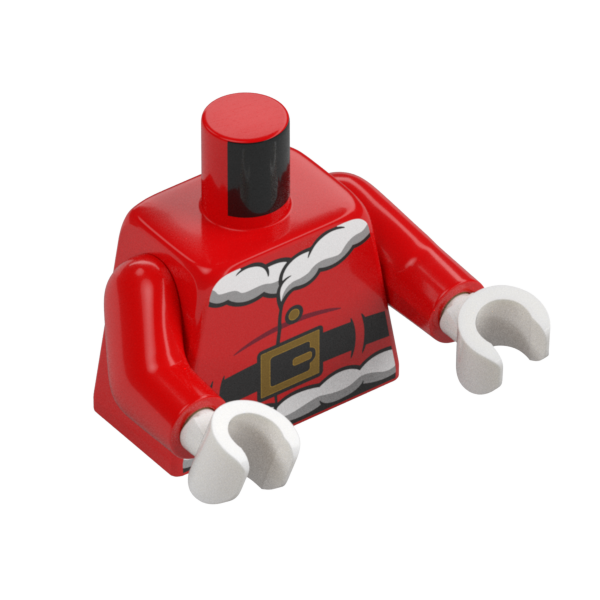 Red Santa Clause Torso w/ White Hands - Official LEGO® Part