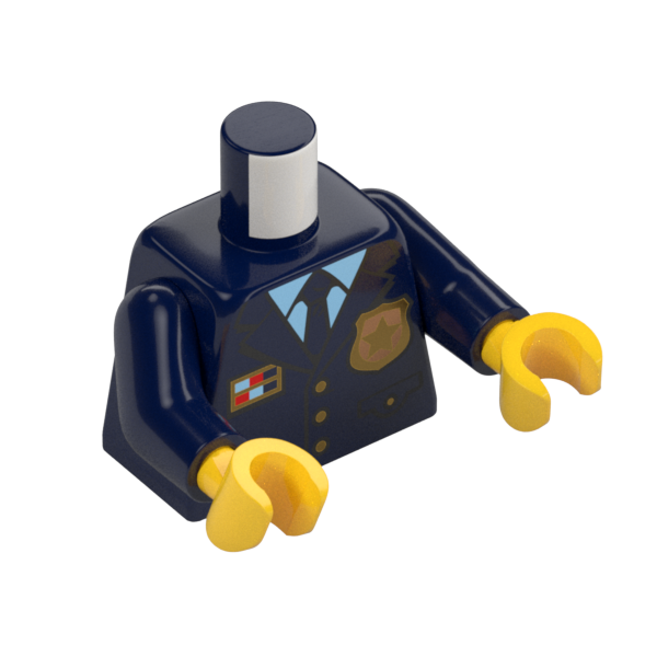 Police Officer Torso (Earth Blue) - Official LEGO® Part