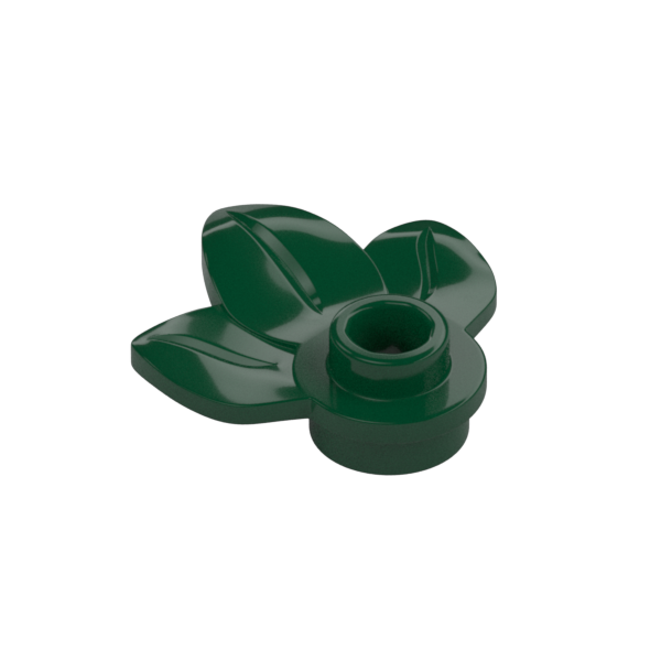 Plant Plate, Round 1 x 1 with 3 Leaves - Official LEGO® Part
