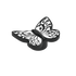 Butterfly Printed- Black and White - Official LEGO® Part