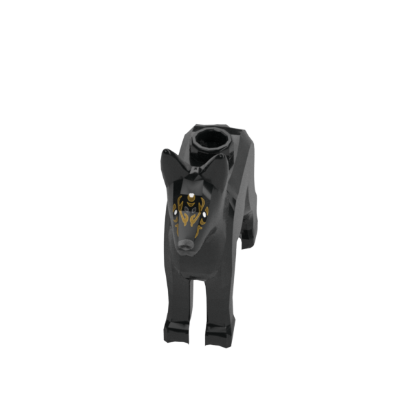 Dog (Black, Alsatian with Gold on face) - Official LEGO® Part