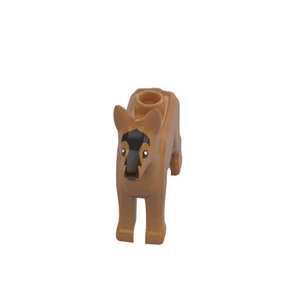 Dog (Brown, Alsatian with Black Eyes and Forehead) - Official LEGO® Part