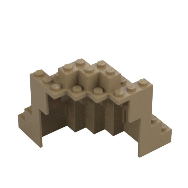 Rock, Panel 8 x 8 x 6 Medium Symmetric (MURP) - Official LEGO® Part