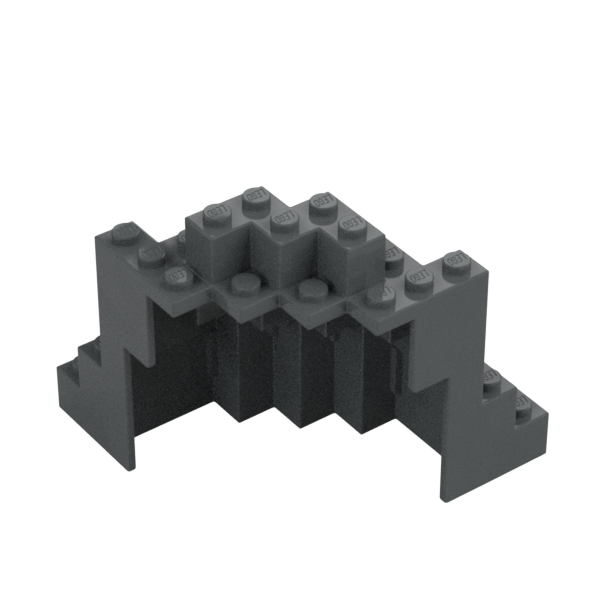 Rock, Panel 8 x 8 x 6 Medium Symmetric (MURP) - Official LEGO® Part
