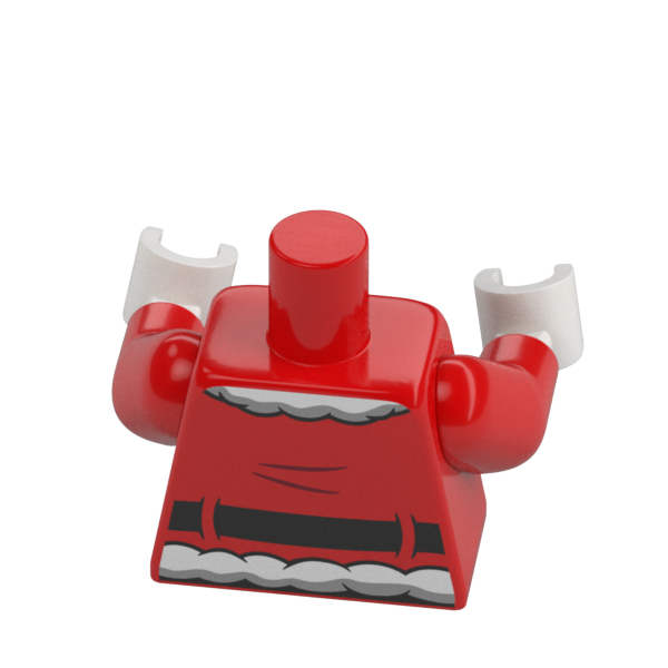 Red Santa Clause Torso w/ White Hands - Official LEGO® Part