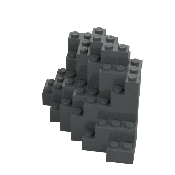 Rock, Panel 8 x 8 x 6 Medium Symmetric (MURP) - Official LEGO® Part