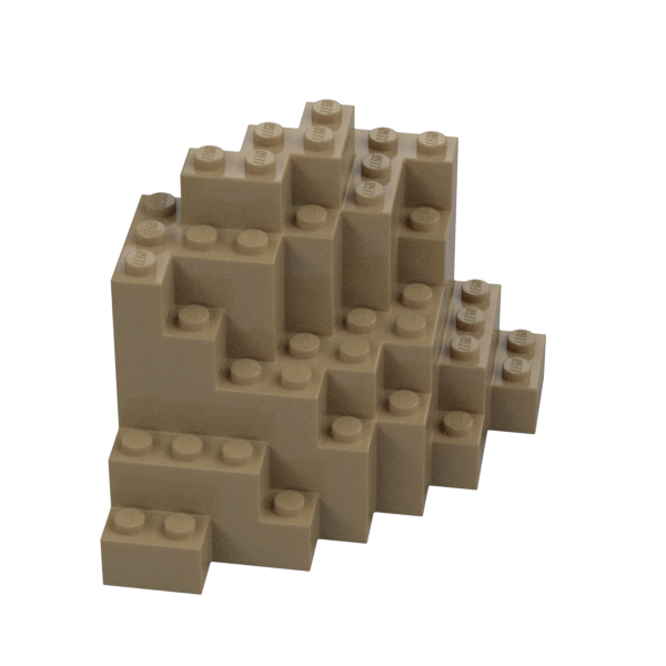 Rock, Panel 8 x 8 x 6 Medium Symmetric (MURP) - Official LEGO® Part