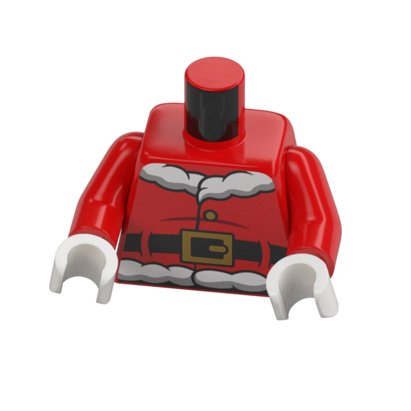 Red Santa Clause Torso w/ White Hands - Official LEGO® Part