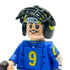 #9 QB LA Football Player Minifig made using LEGO parts
