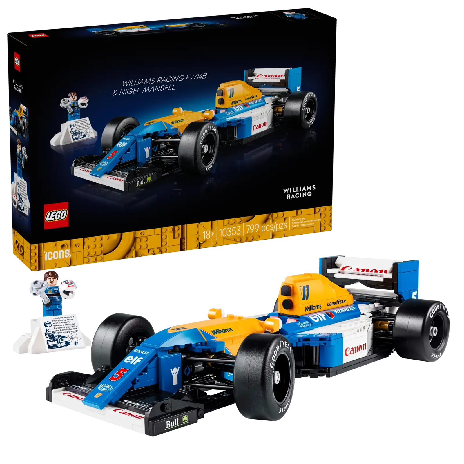 LEGO Icons Williams Racing FW14B & Nigel Mansell Set (10353)