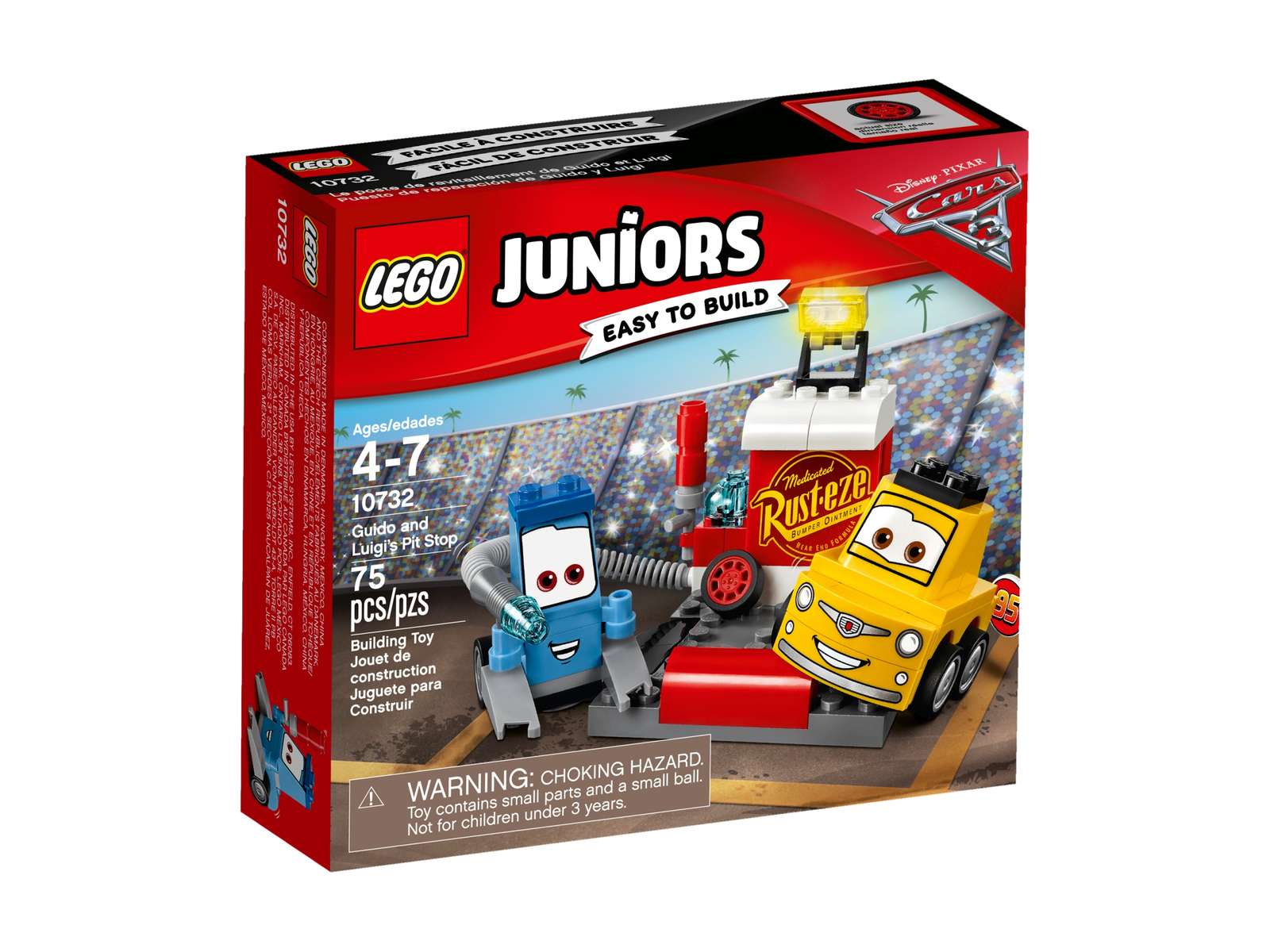 LEGO Juniors Cars 3 Guido and Luigi's Pit Stop Set (10732)