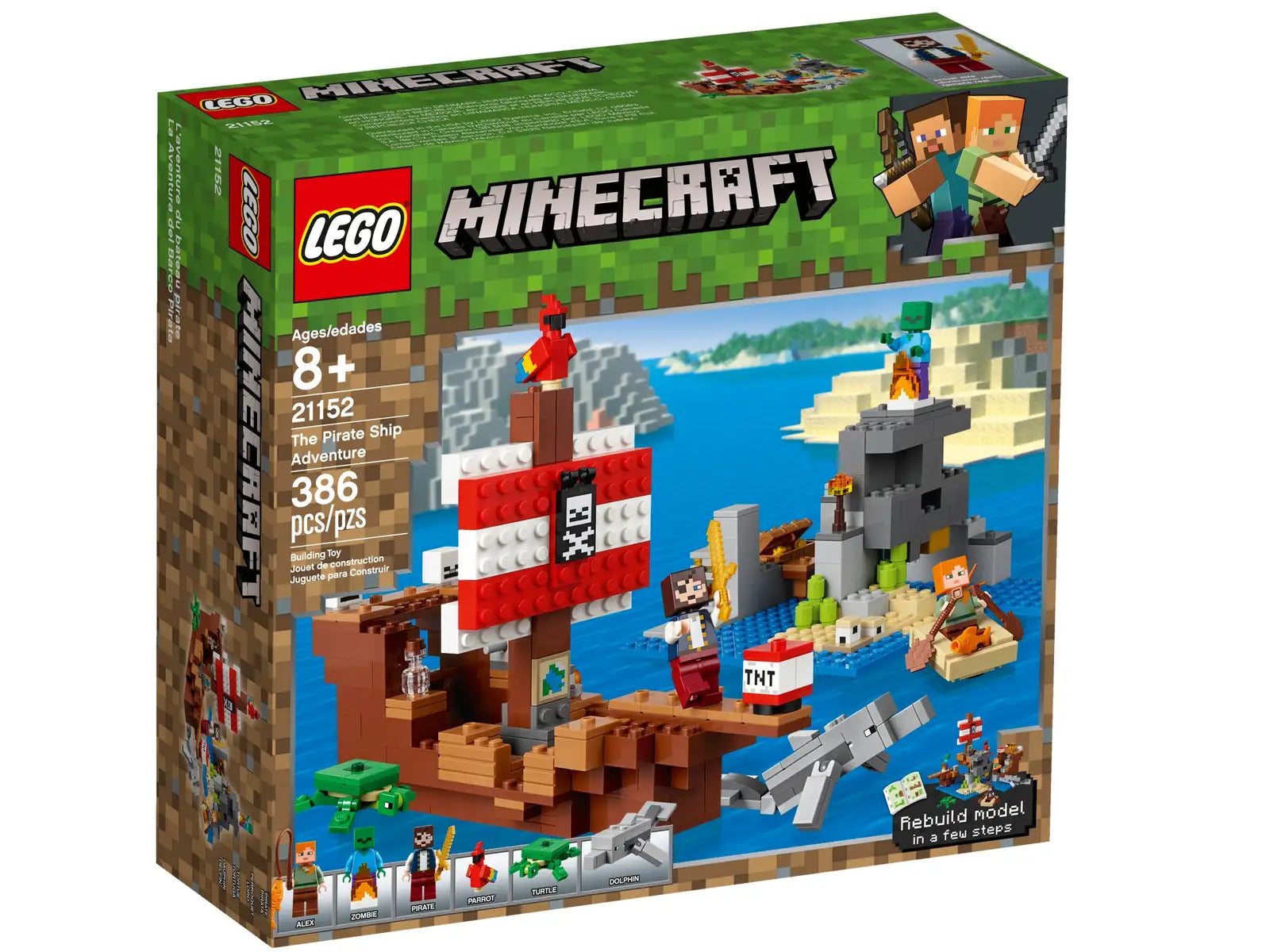 LEGO Minecraft The Pirate Ship Adventure Set (21152)