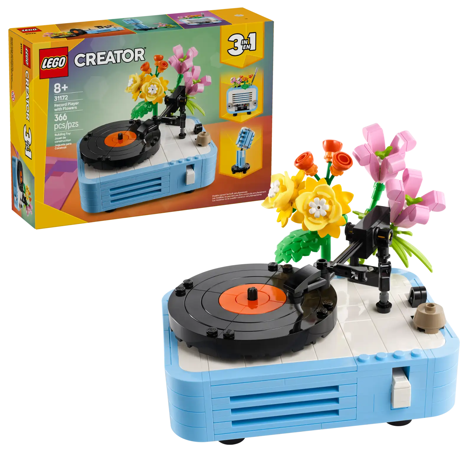 LEGO Creator Record Player with Flowers 3in1 Set (31172)
